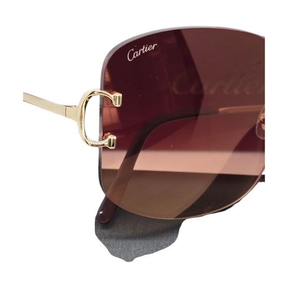 Cartier Gold Sunglasses with Dark Brown gradient Lenses main image 8